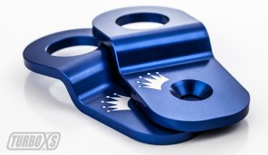 Subaru WRX STI Radiator Stays - Turbo XS - Billet Aluminum - Blue - `15-`19 Subaru WRX STI Radiator Stays - Turbo XS - Billet Aluminum - Blue - `15-`19